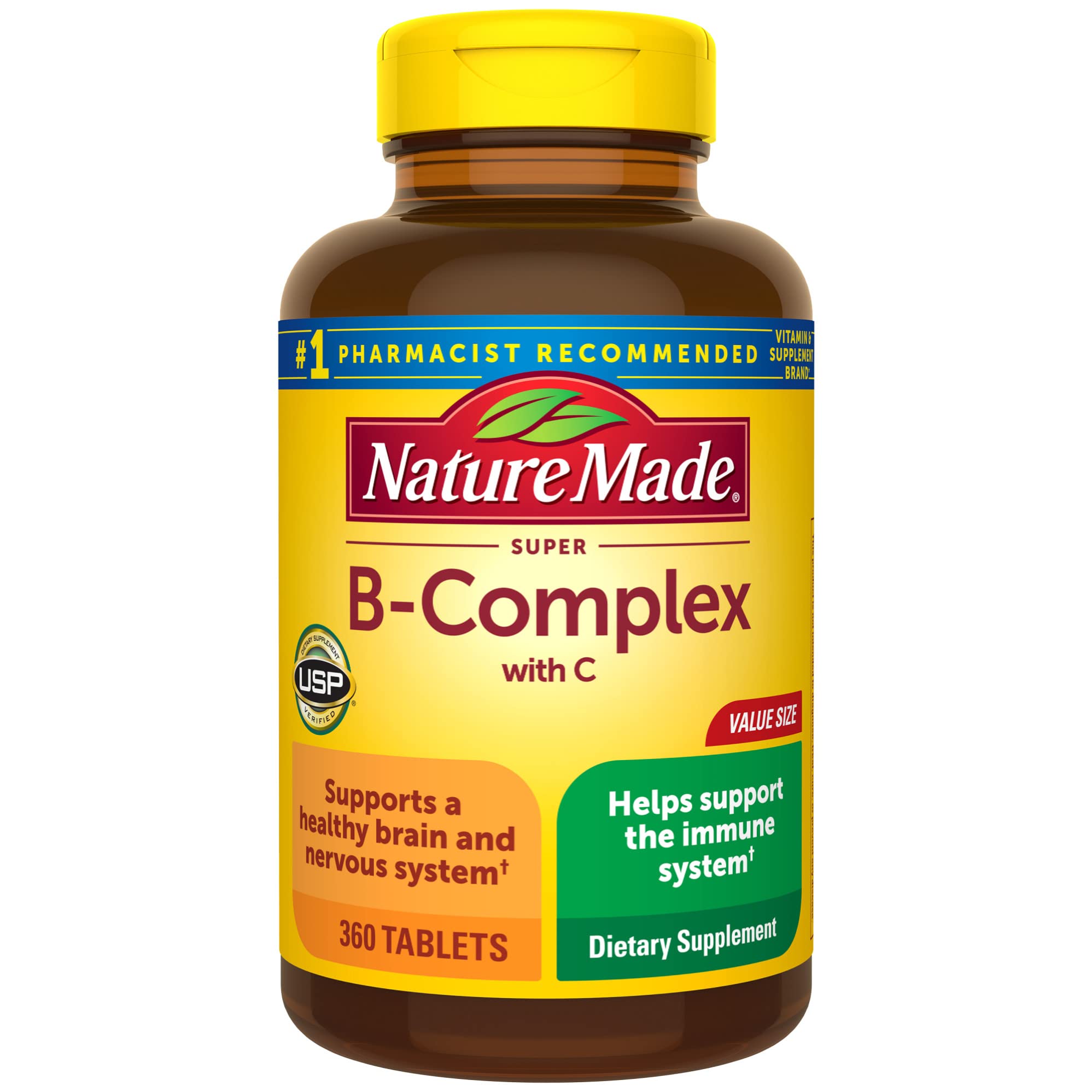 Complementa el Complejo Super B de Nature Made Vitamina C 360 Tabletas - Venta Internacional