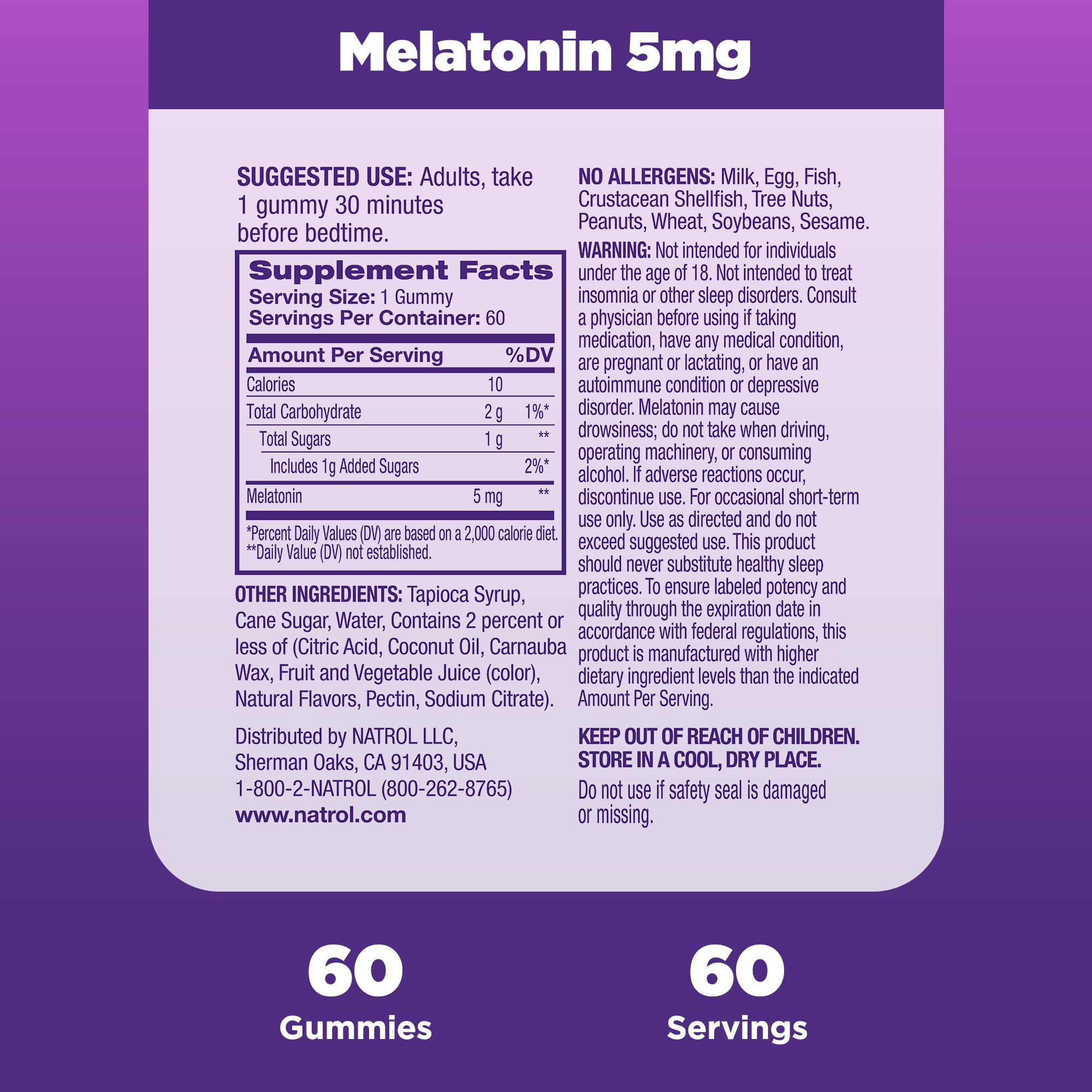 Foto 7 pulgar | Suplementos Natrol Gomitas de Melatonina de 5 mg - Venta Internacional