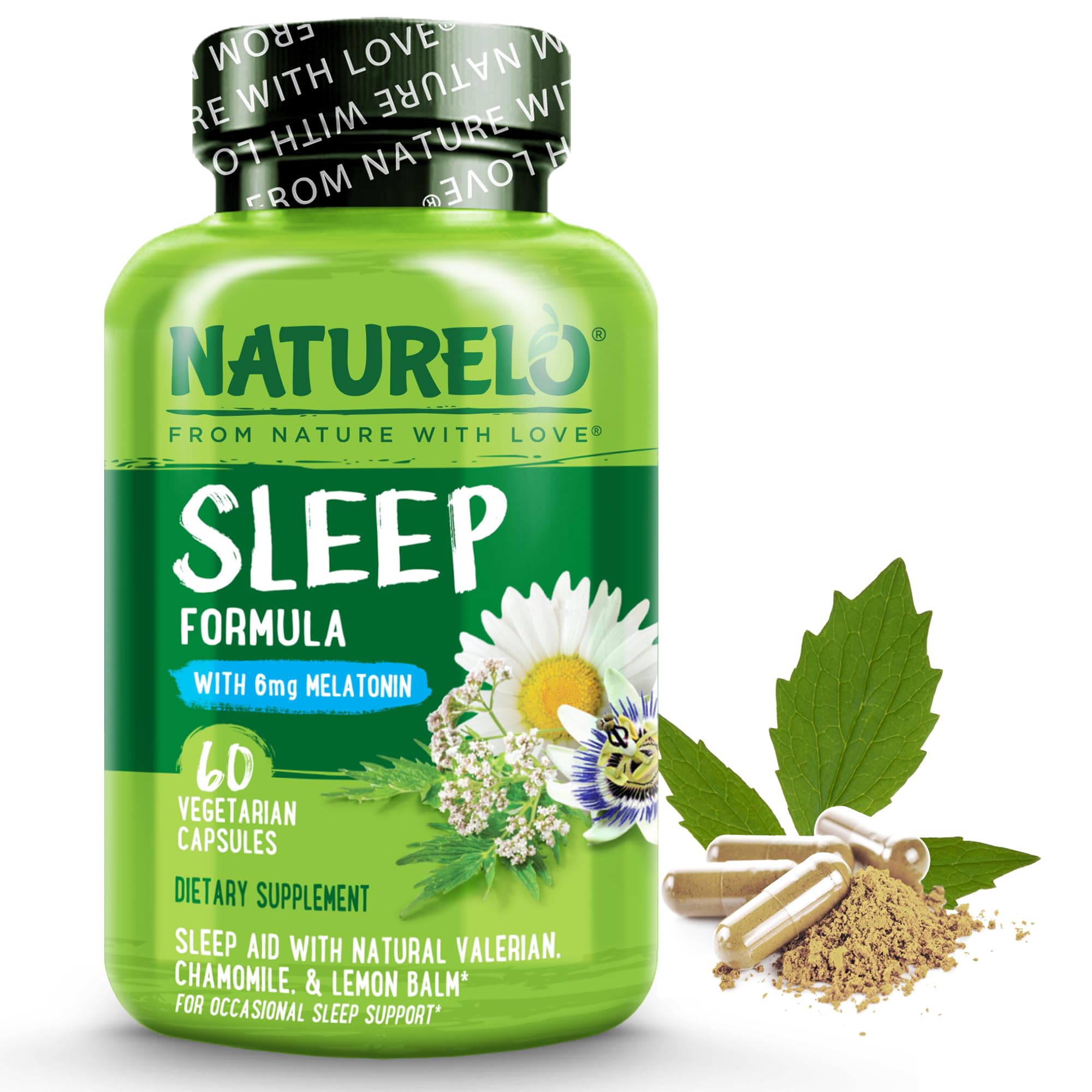 Foto 2 pulgar | Sleep Aid Naturelo con Melatonina Magnesio y Gaba 60 Cápsulas - Venta Internacional