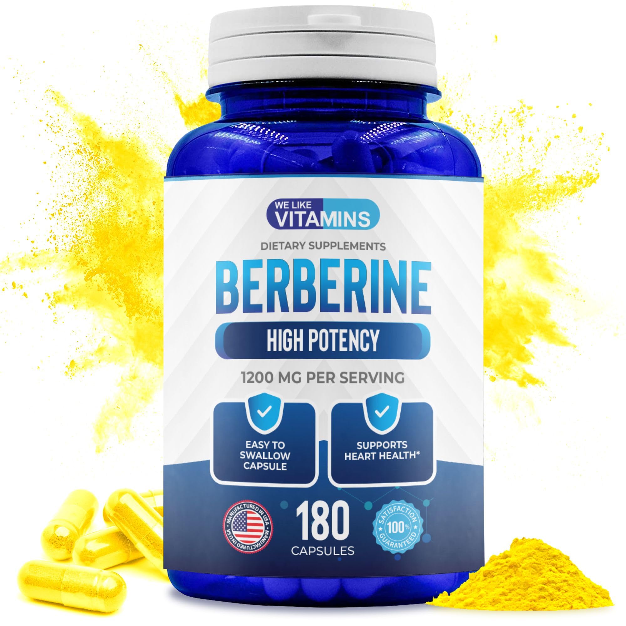 Foto 2 pulgar | Suplemento We Like Vitamins Berberine Hcl 1200 Mg 180 Cápsulas - Venta Internacional