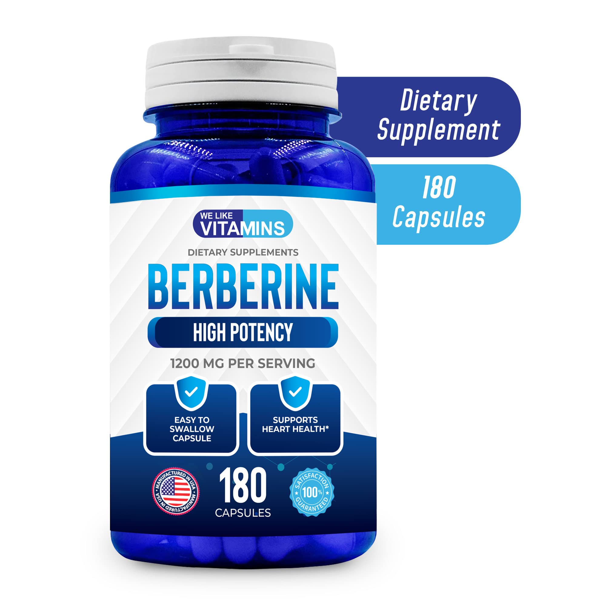 Foto 8 pulgar | Suplemento We Like Vitamins Berberine Hcl 1200 Mg 180 Cápsulas - Venta Internacional