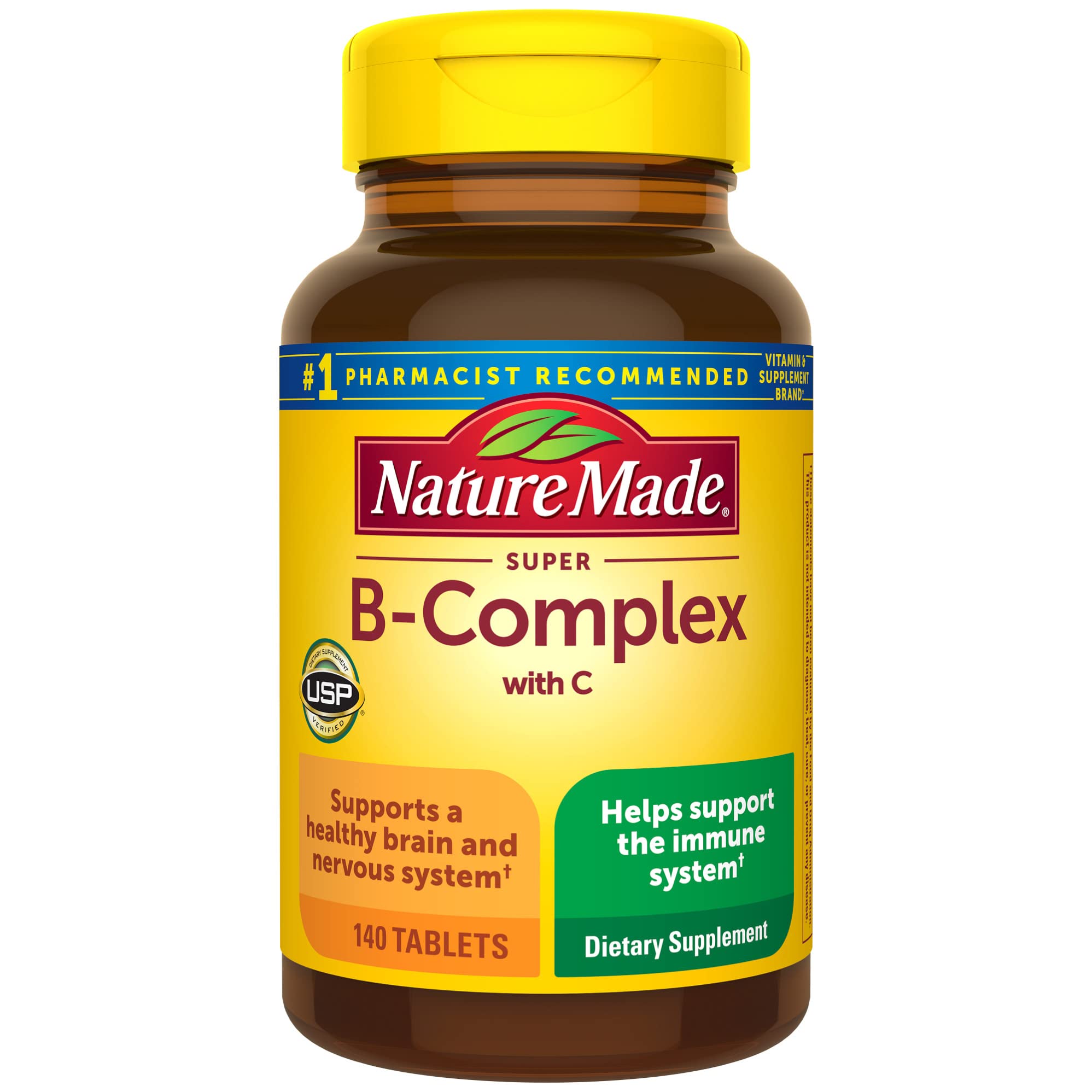 Suplemento Nature Made Super B Complex con Vitamina C 140 Tabletas - Venta Internacional