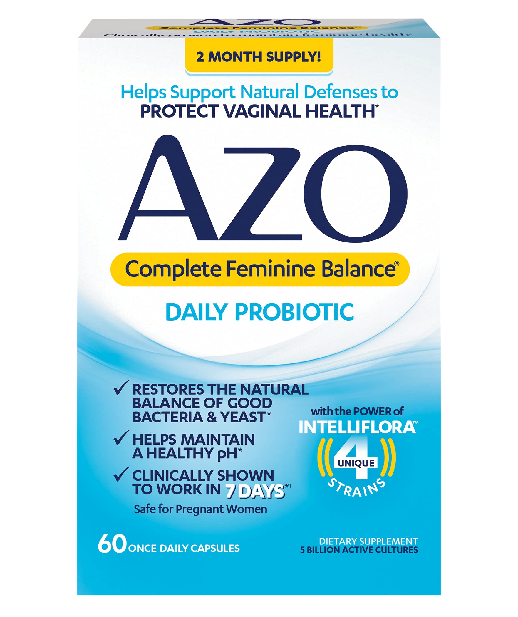 Foto 1 | Probióticos Azo Complete Feminine Balance Women 60 Cápsulas - Venta Internacional
