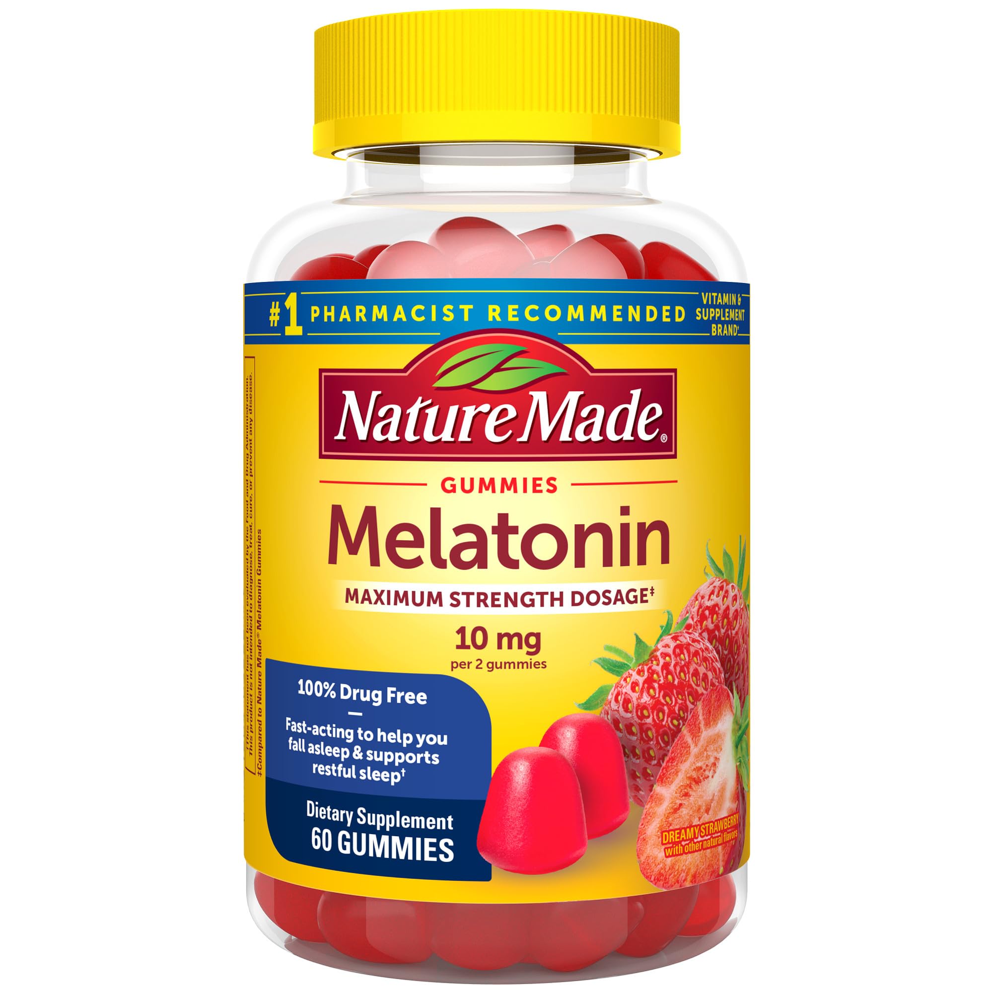 Foto 2 pulgar | Gomitas de Melatonina Sleep Aid Nature Made 10 mg 60 Unidades - Venta Internacional