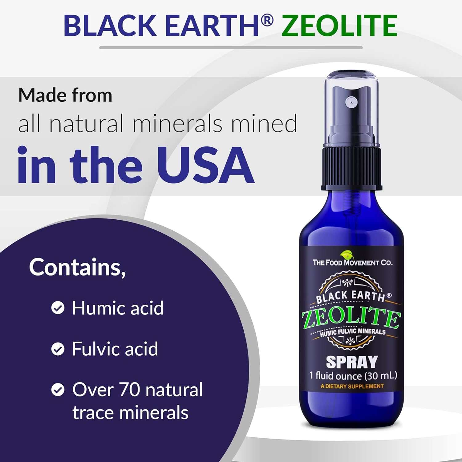 Foto 4 | Suplemento Zeolita Black Earth Con Ácido Fúlvico Húmico 30 Ml 2 Paquetes - Venta Internacional