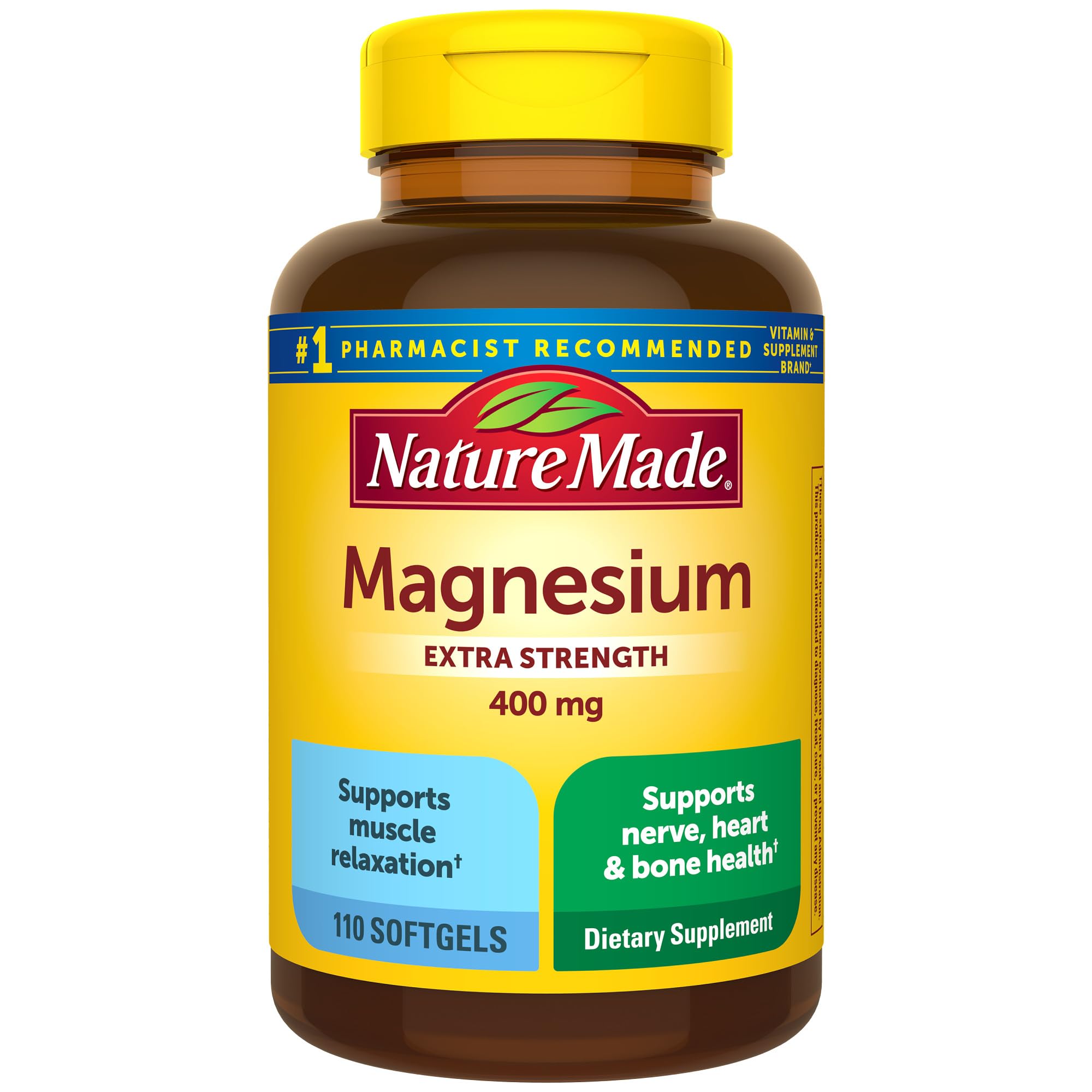 Foto 2 pulgar | Suplemento de Magnesio Nature Made Extra Strength 400 mg 110 Cápsulas Blandas - Venta Internacional