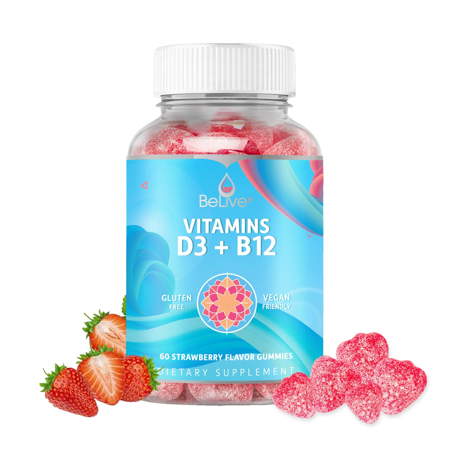 Foto 2 pulgar | Gomitas Belive con Vitamina D3 y B12 60 Unidades - Venta Internacional