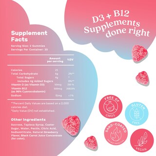 Foto 2 | Gomitas Belive con Vitamina D3 y B12 60 Unidades - Venta Internacional