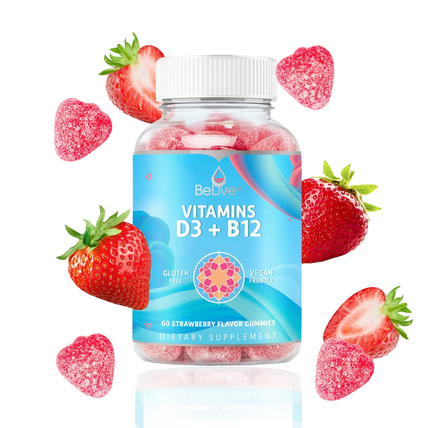 Foto 7 pulgar | Gomitas Belive con Vitamina D3 y B12 60 Unidades - Venta Internacional