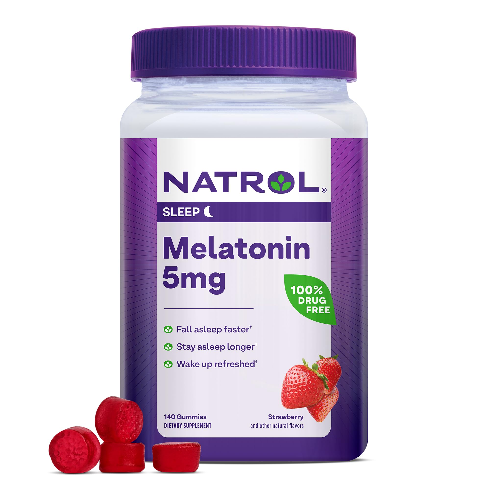 Foto 2 pulgar | Suplemento Natrol Gomitas de Melatonina 5 mg Ayudan a Dormir 140 Unidades - Venta Internacional