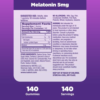 Foto 6 | Suplemento Natrol Gomitas de Melatonina 5 mg Ayudan a Dormir 140 Unidades - Venta Internacional