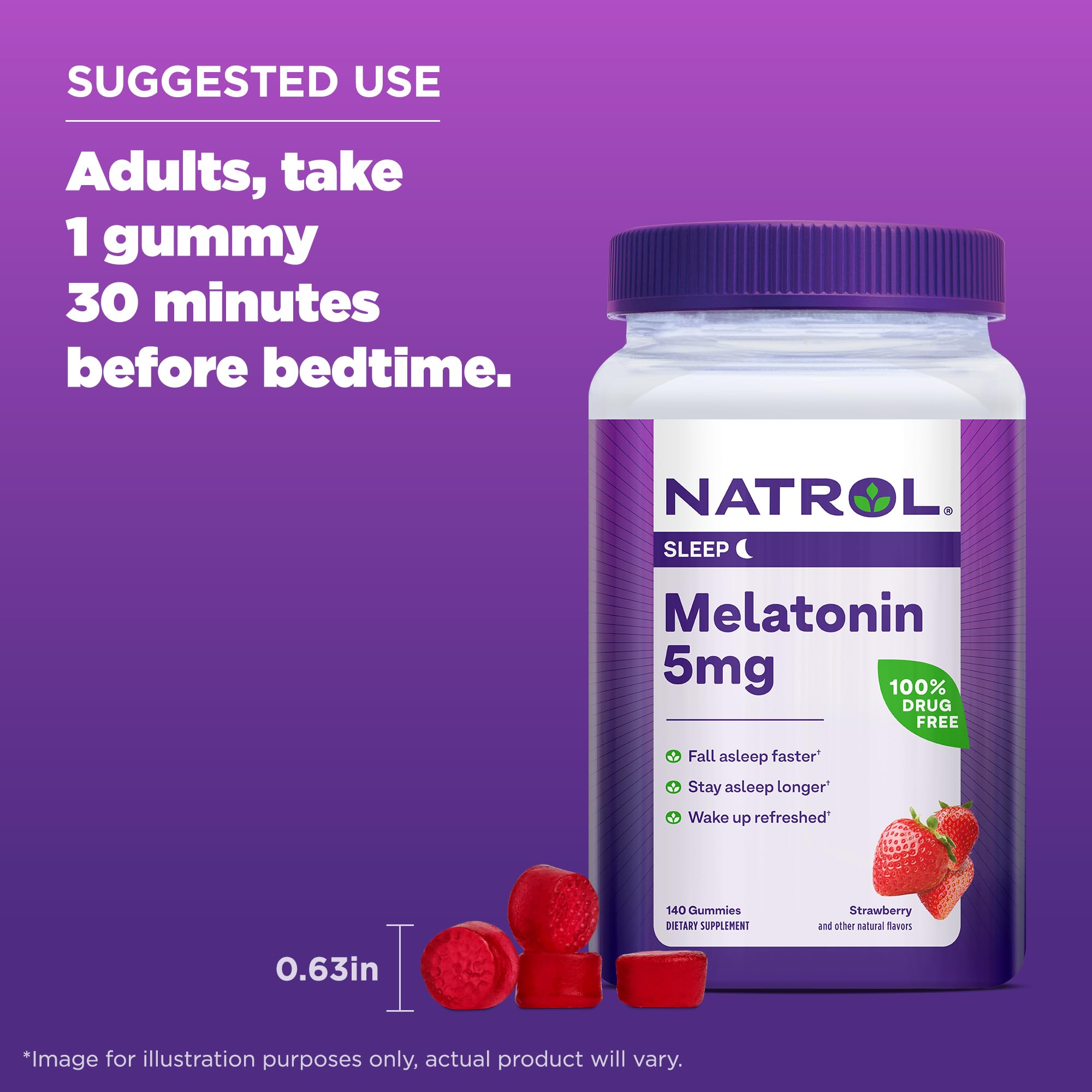 Foto 8 pulgar | Suplemento Natrol Gomitas de Melatonina 5 mg Ayudan a Dormir 140 Unidades - Venta Internacional
