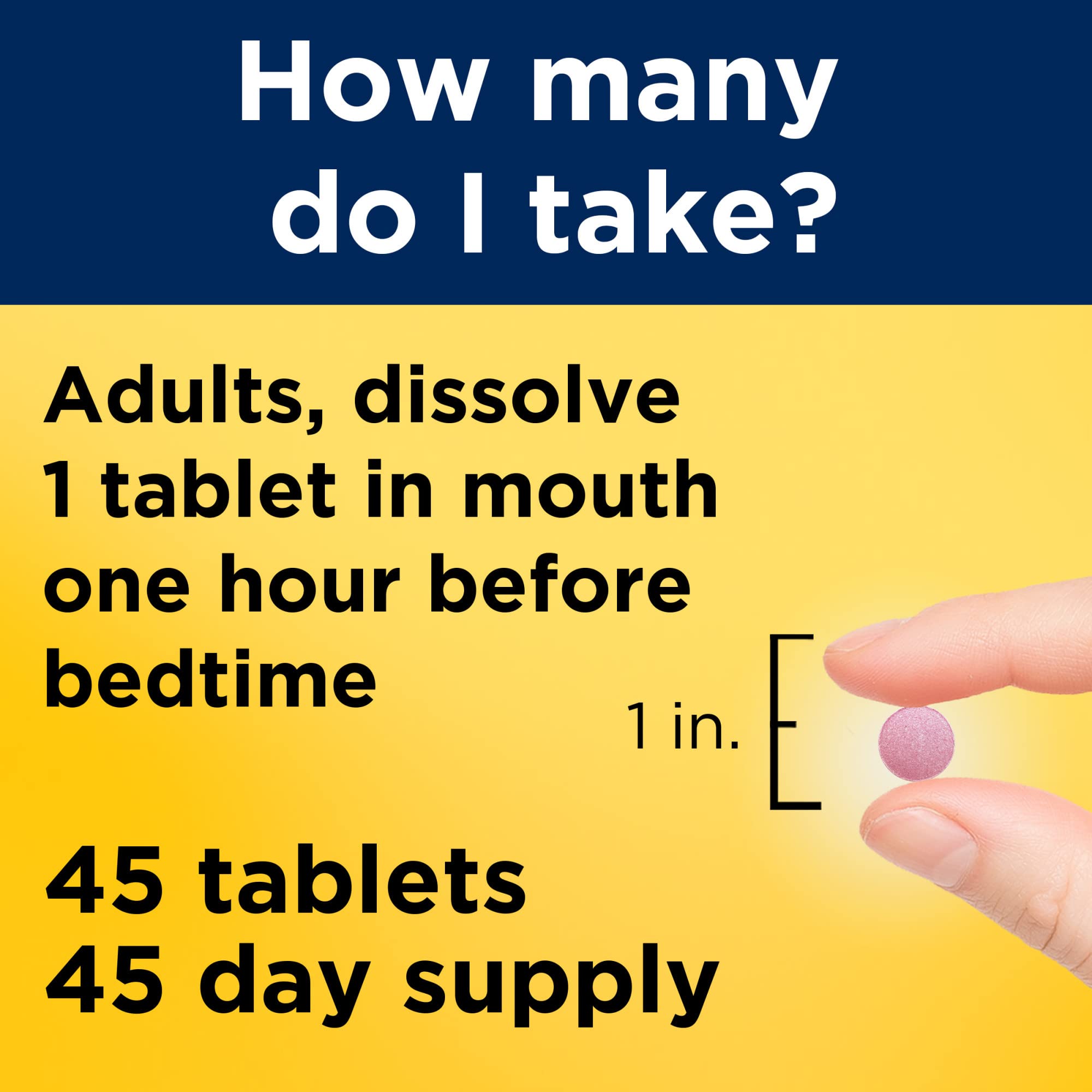 Foto 4 | Melatonina de Disolución Rápida Sleep Aid Nature Made 10 mg 45 Comprimidos - Venta Internacional