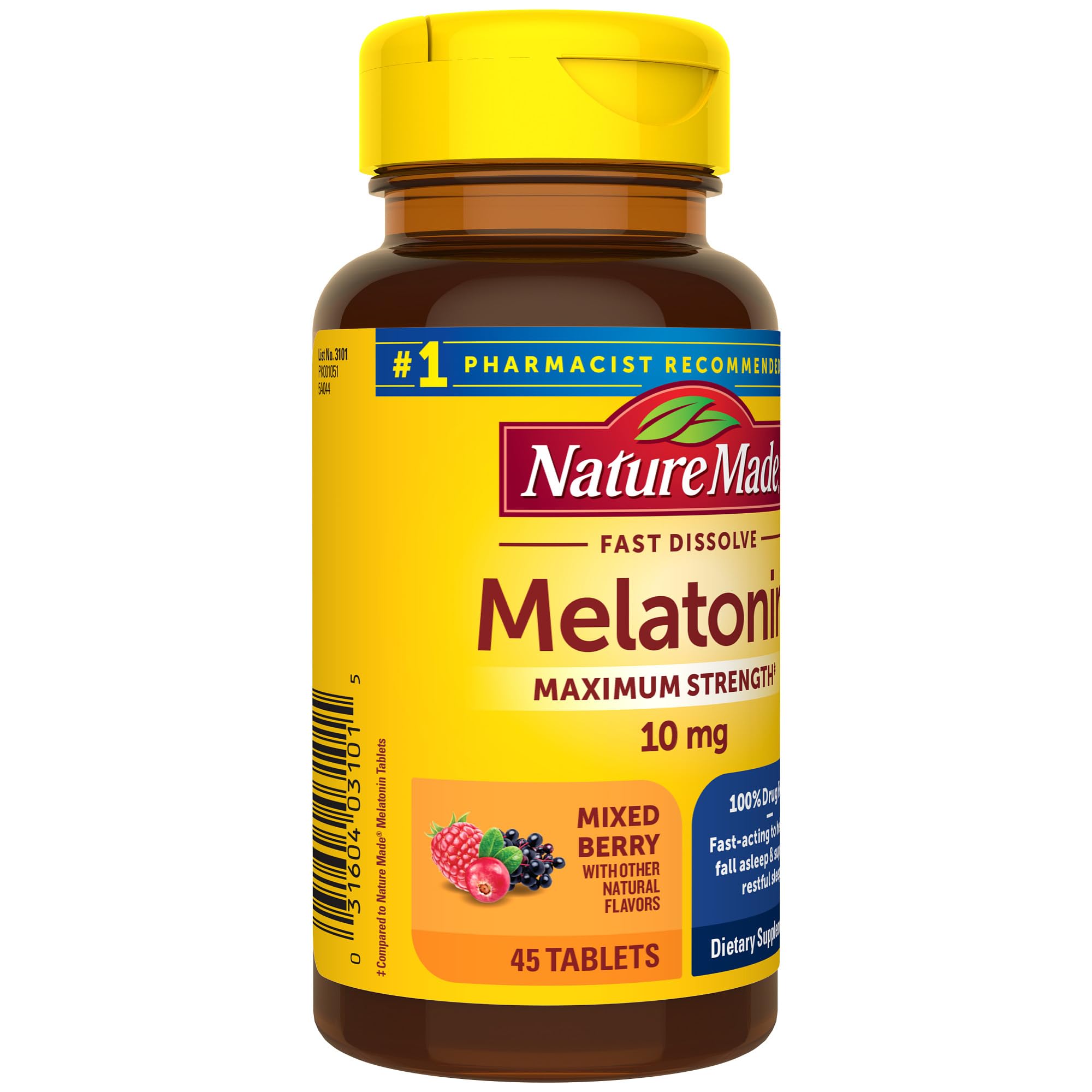 Foto 8 pulgar | Melatonina de Disolución Rápida Sleep Aid Nature Made 10 mg 45 Comprimidos - Venta Internacional