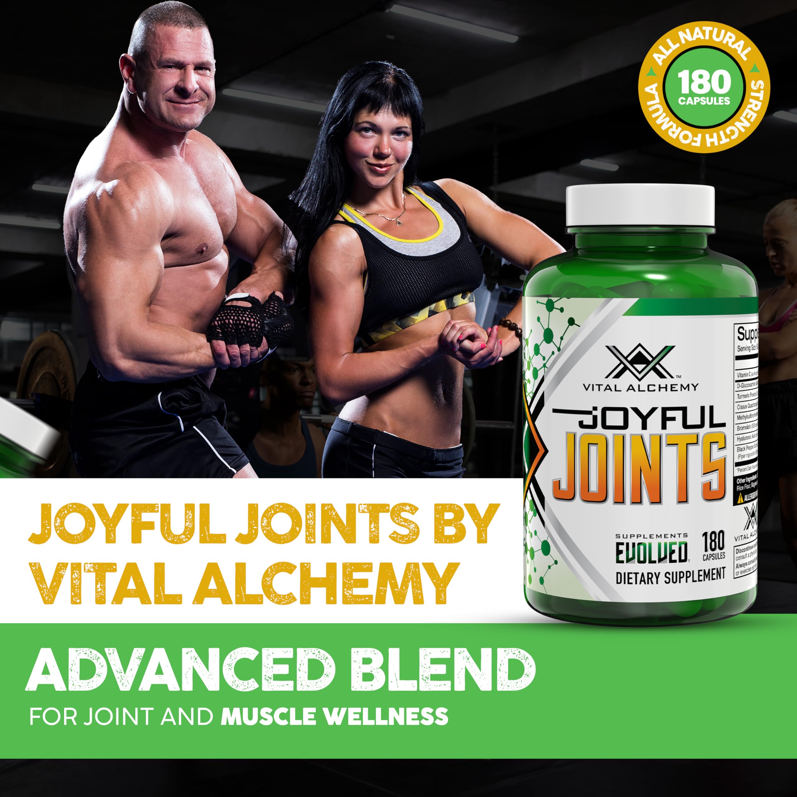 Foto 3 pulgar | Suplemento de Apoyo Articular Vital Alchemy Joyful Joints 180 Cápsulas - Venta Internacional