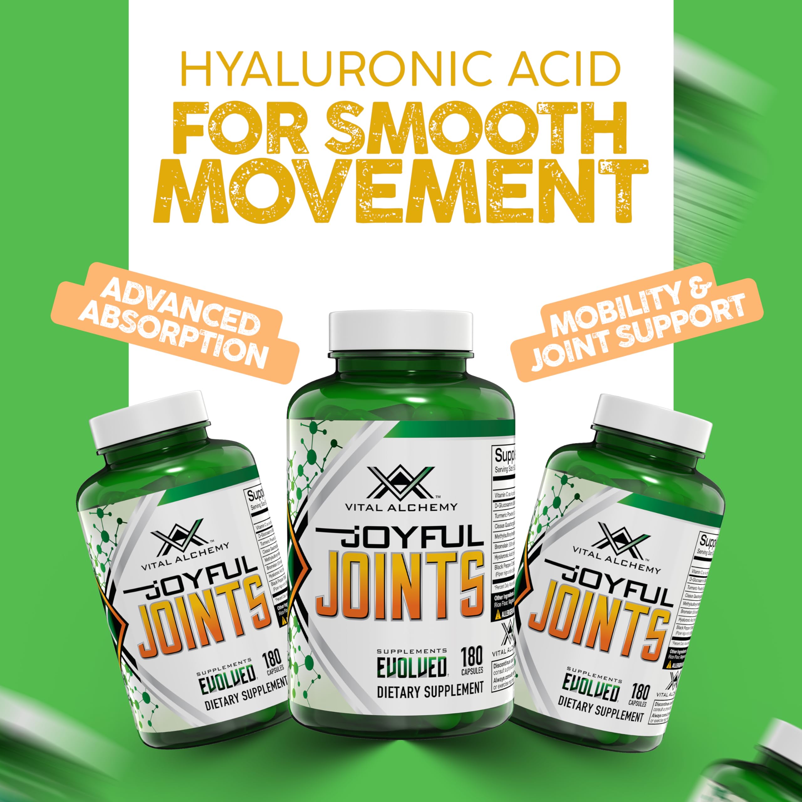 Foto 5 pulgar | Suplemento de Apoyo Articular Vital Alchemy Joyful Joints 180 Cápsulas - Venta Internacional