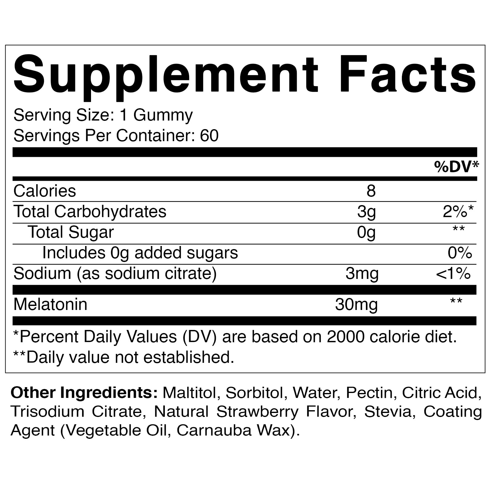 Foto 3 pulgar | Suplemento Vitamático en Gomitas de Melatonina 30 mg 60 Porciones - Venta Internacional