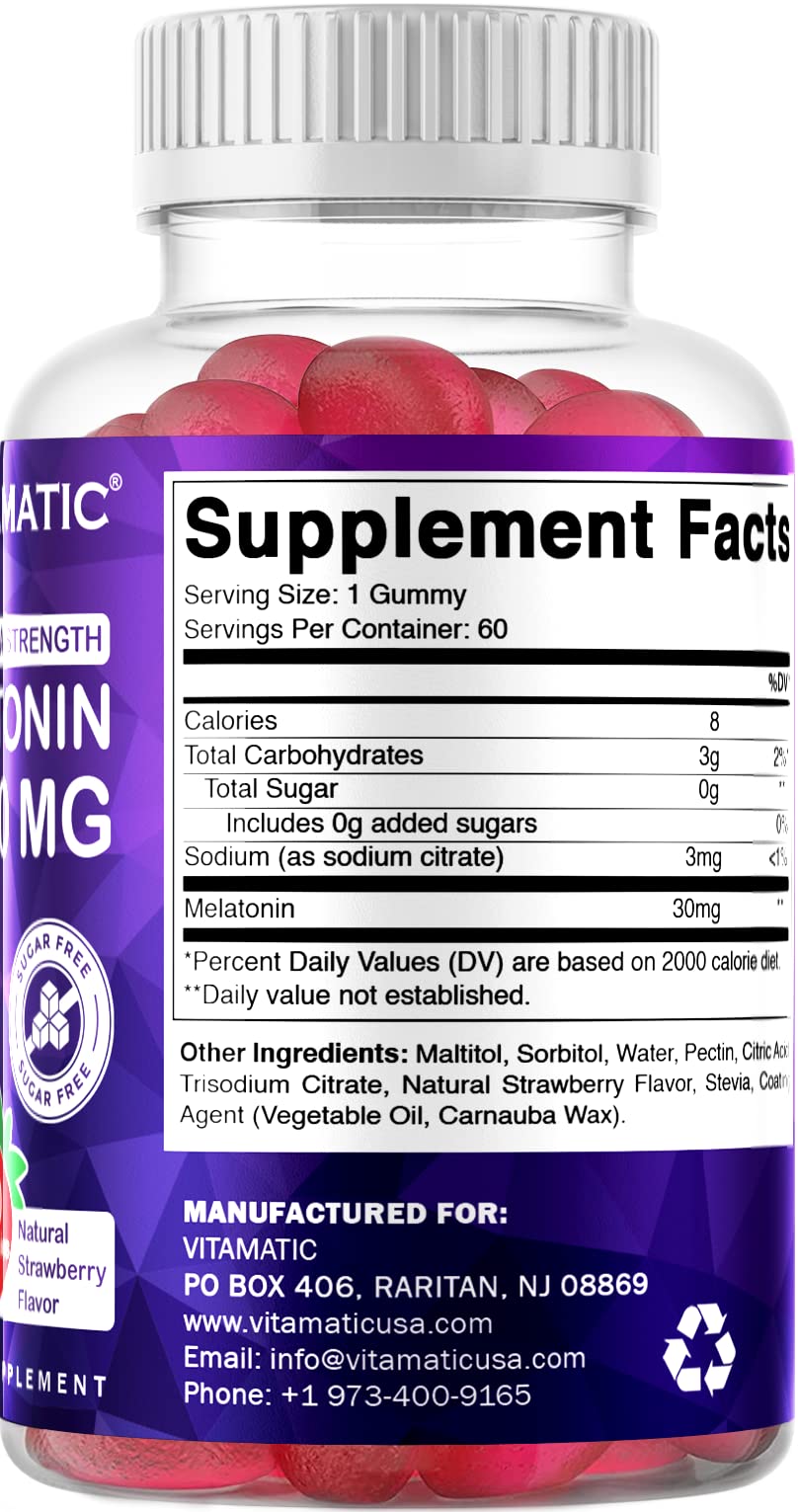Foto 6 | Suplemento Vitamático en Gomitas de Melatonina 30 mg 60 Porciones - Venta Internacional