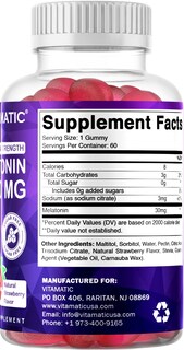 Foto 6 | Suplemento Vitamático en Gomitas de Melatonina 30 mg 60 Porciones - Venta Internacional