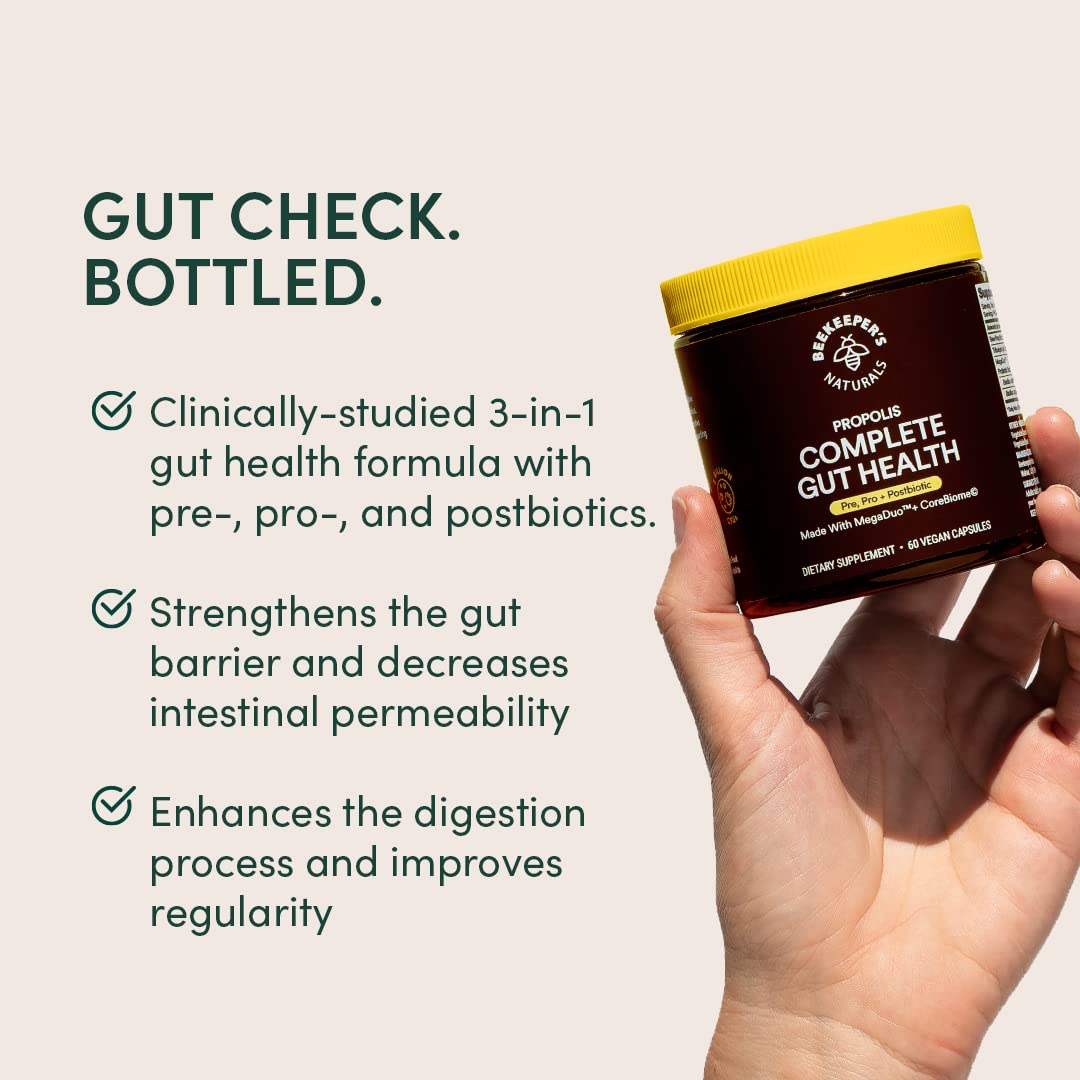 Foto 4 pulgar | Suplemento Beekeeper's Naturals Complete Gut Health 60 Cápsulas - Venta Internacional