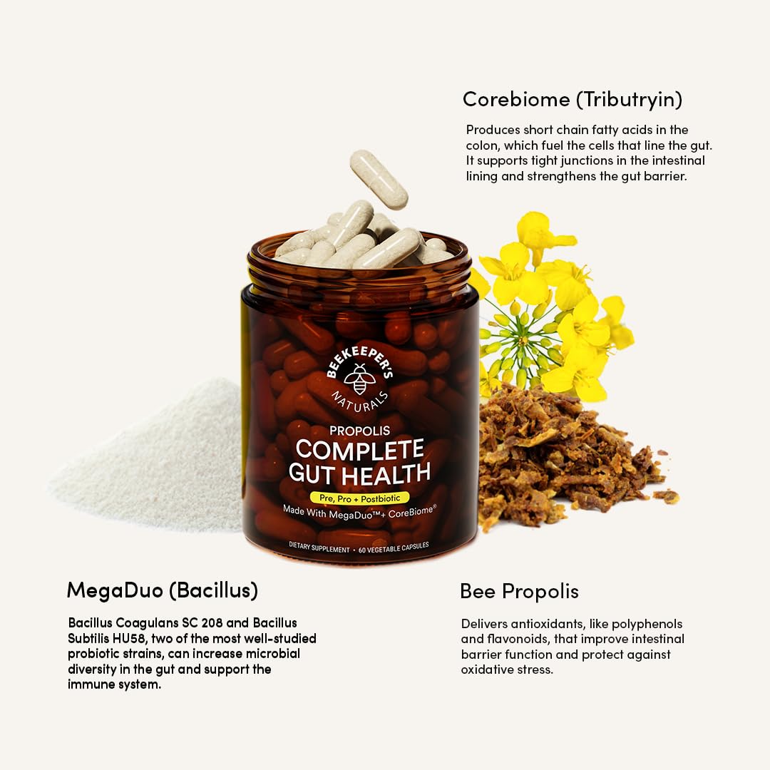 Foto 6 pulgar | Suplemento Beekeeper's Naturals Complete Gut Health 60 Cápsulas - Venta Internacional