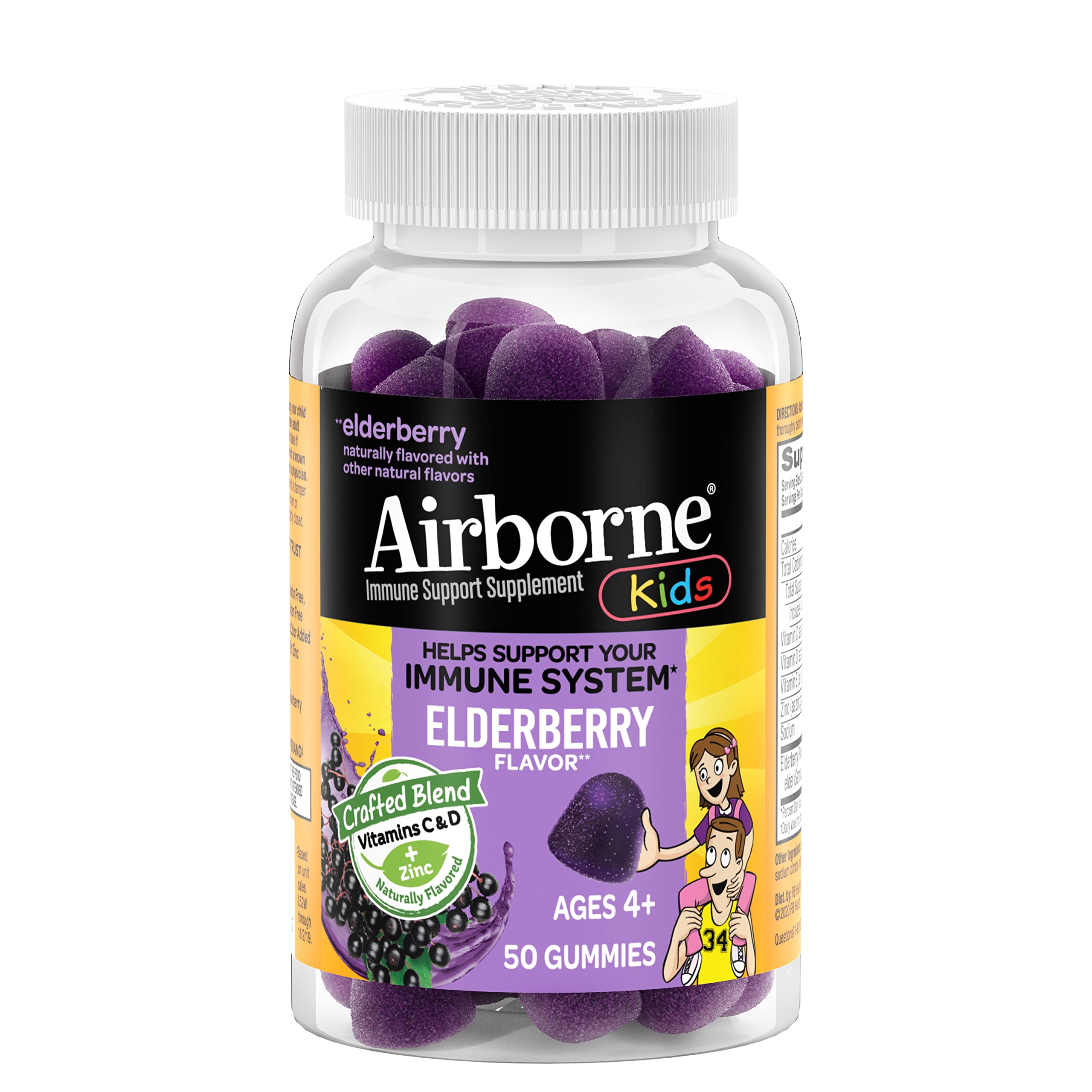 Foto 1 | Gomitas Airborne Kids Saúco + Zinc y Vitamina C 50 Unidades - Venta Internacional