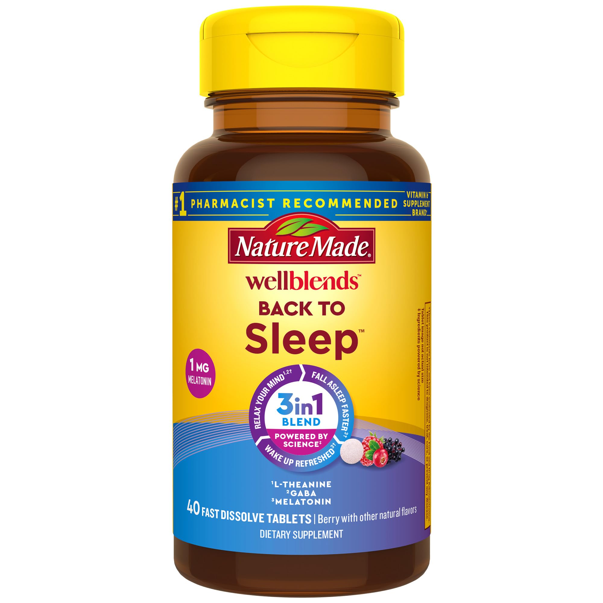 Foto 2 pulgar | Suplemento Nature Made Wellblends Back To Sleep 40 Comprimidos - Venta Internacional