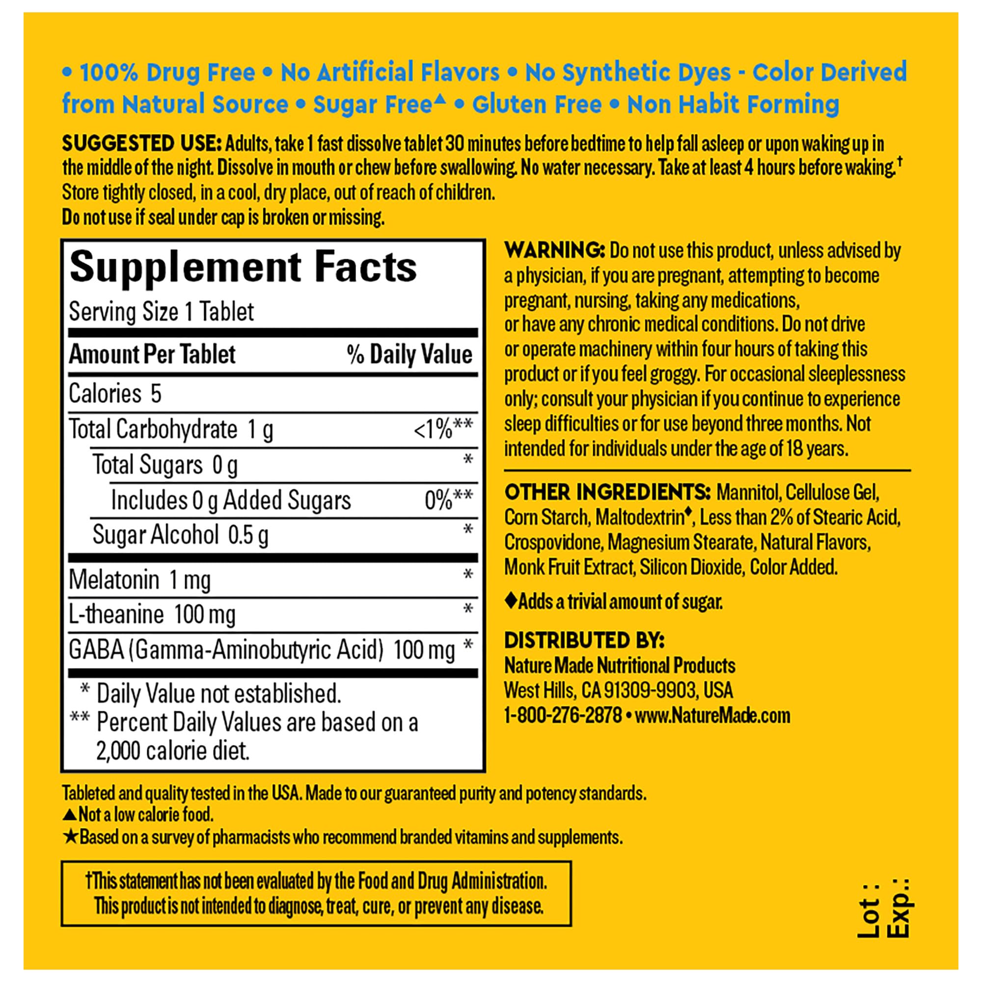 Foto 6 pulgar | Suplemento Nature Made Wellblends Back To Sleep 40 Comprimidos - Venta Internacional