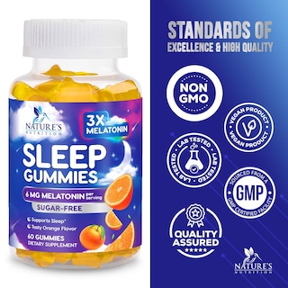 Foto 4 | Gominolas Sleep Gummies Nature's Nutrition Melatonina 6 mg sin Azúcar - Venta Internacional