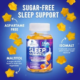 Foto 6 | Gominolas Sleep Gummies Nature's Nutrition Melatonina 6 mg sin Azúcar - Venta Internacional