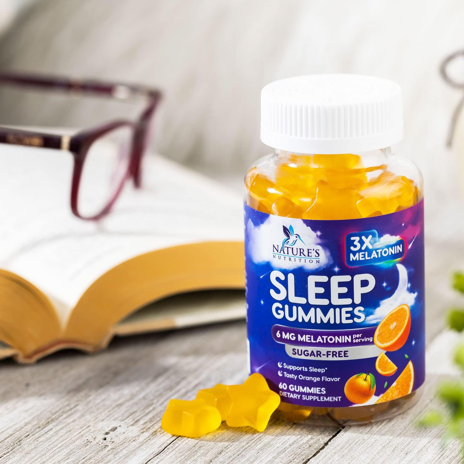 Foto 8 pulgar | Gominolas Sleep Gummies Nature's Nutrition Melatonina 6 mg sin Azúcar - Venta Internacional