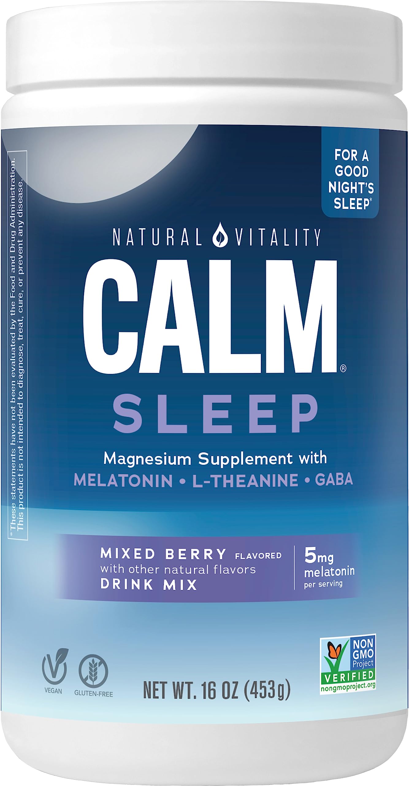 Foto 2 pulgar | Suplemento Natural Vitality Calm Sleep Melatonina Magnesio - Venta Internacional