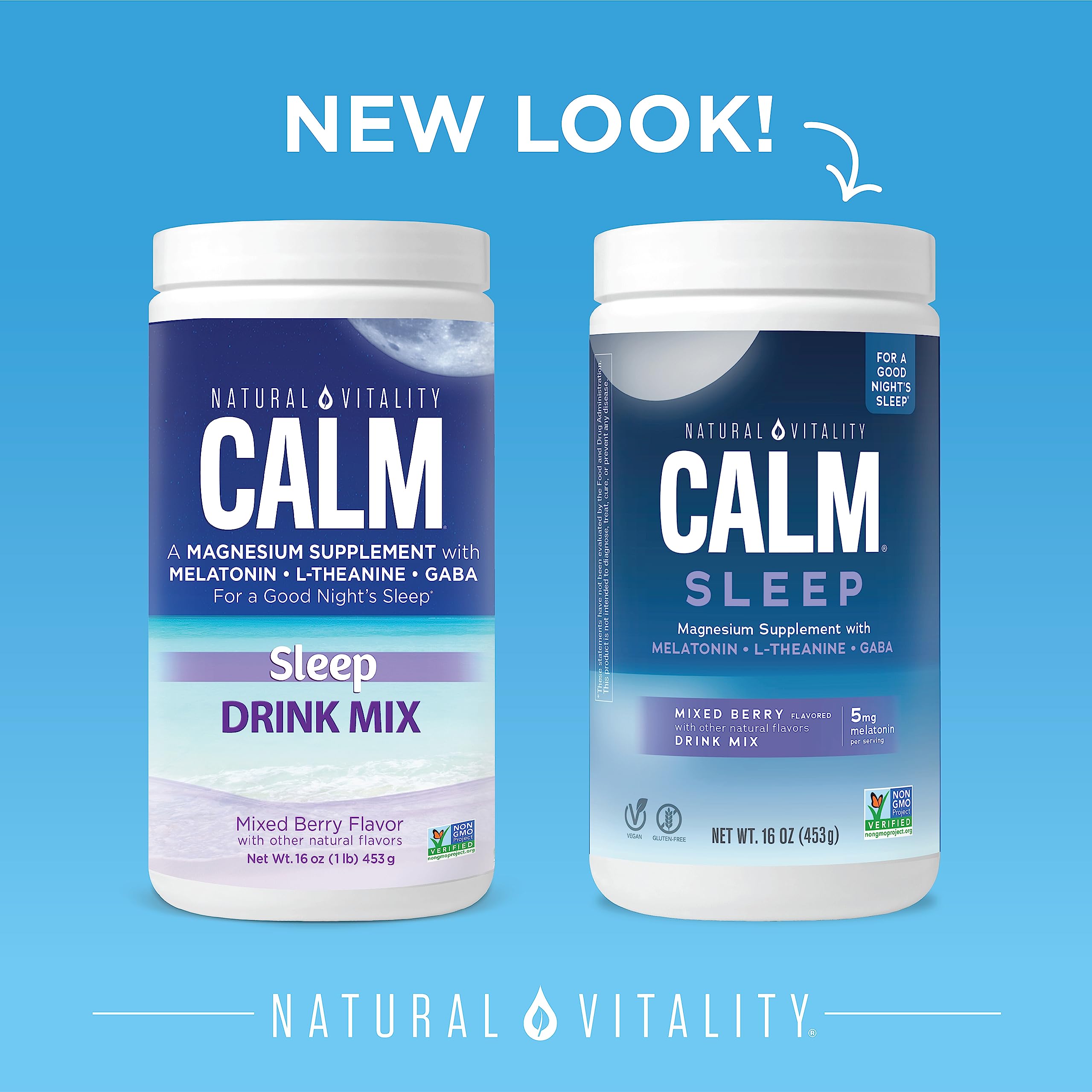 Foto 3 pulgar | Suplemento Natural Vitality Calm Sleep Melatonina Magnesio - Venta Internacional