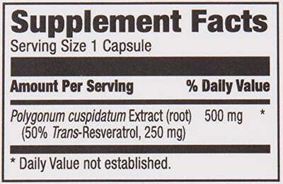 Foto 3 | Suplemento Revly Trans-resveratrol 250 Mg 60 Cápsulas - Venta Internacional