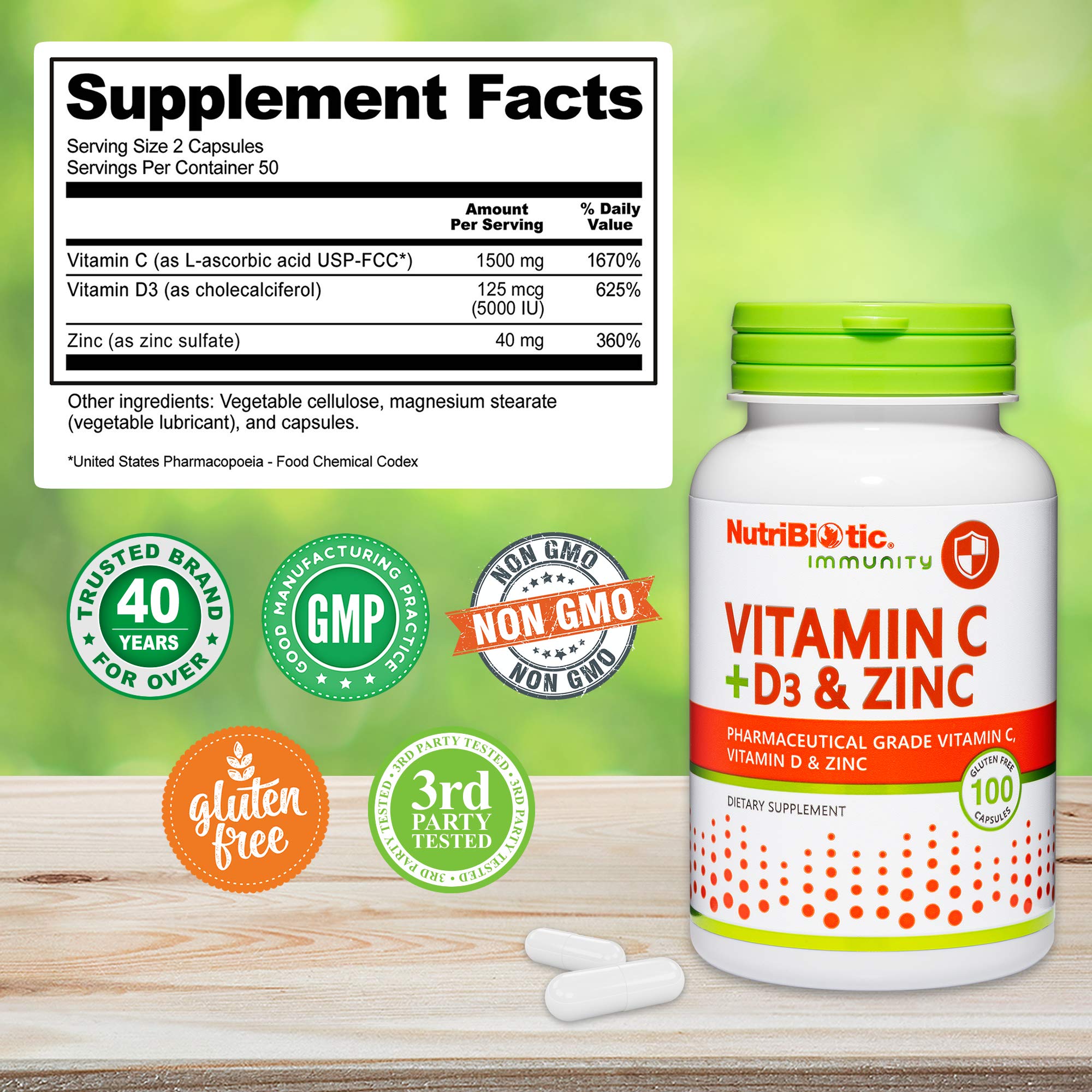 Foto 4 pulgar | Suplemento Nutribiotic de Vitamina C de 100 Cápsulas-Venta Internacional