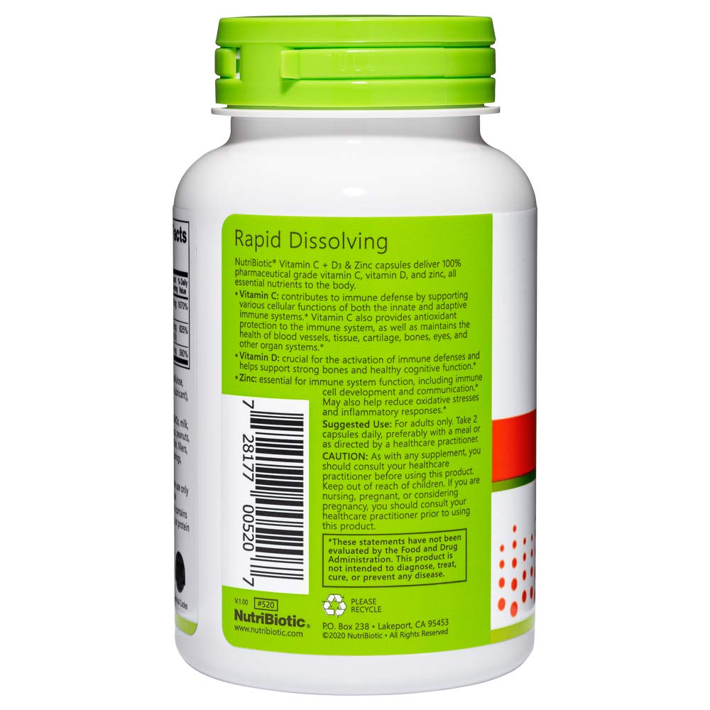 Foto 5 pulgar | Suplemento Nutribiotic de Vitamina C de 100 Cápsulas-Venta Internacional