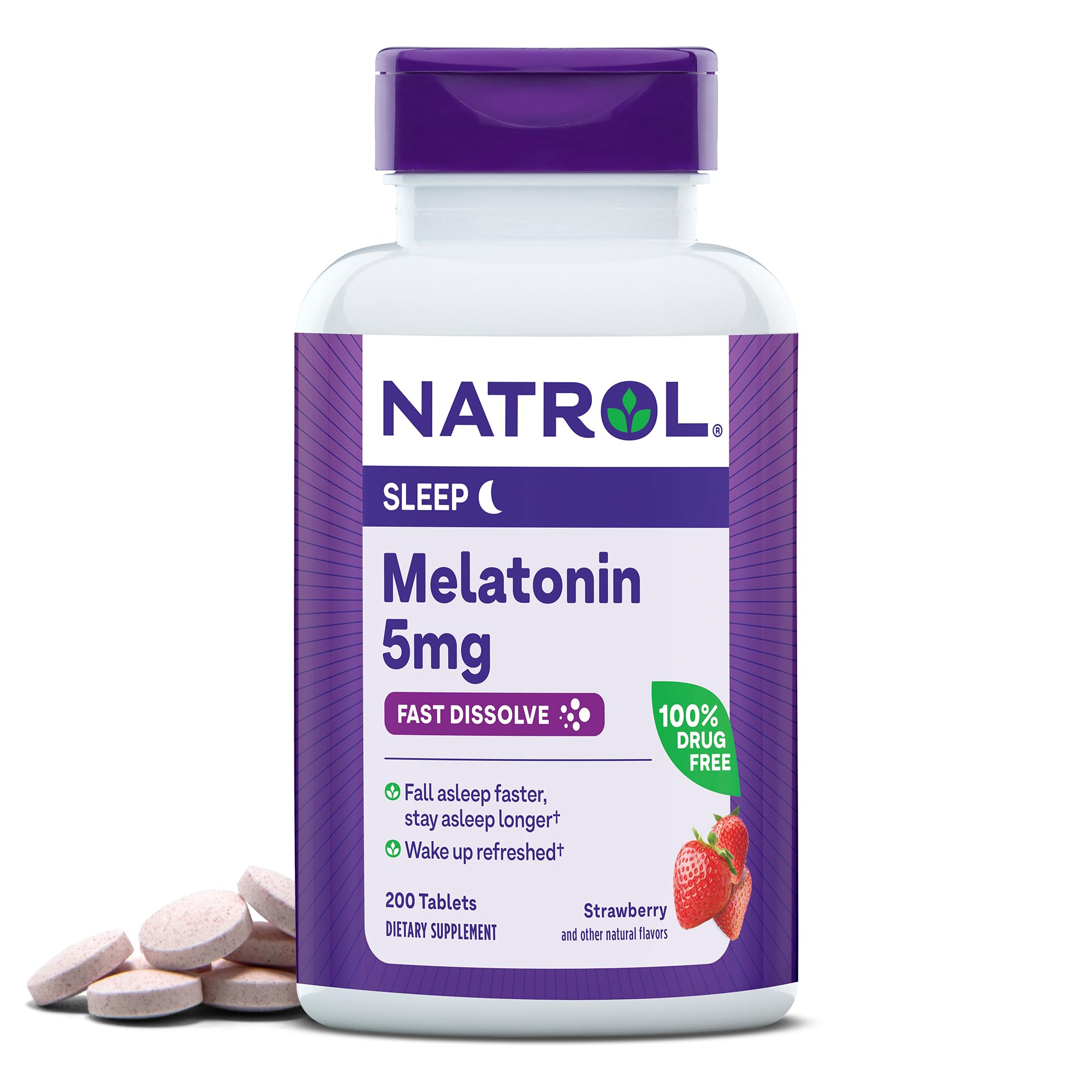 Foto 2 pulgar | Sleep Aid Natrol Sleep Melatonina 5 mg 200 Comprimidos - Venta Internacional