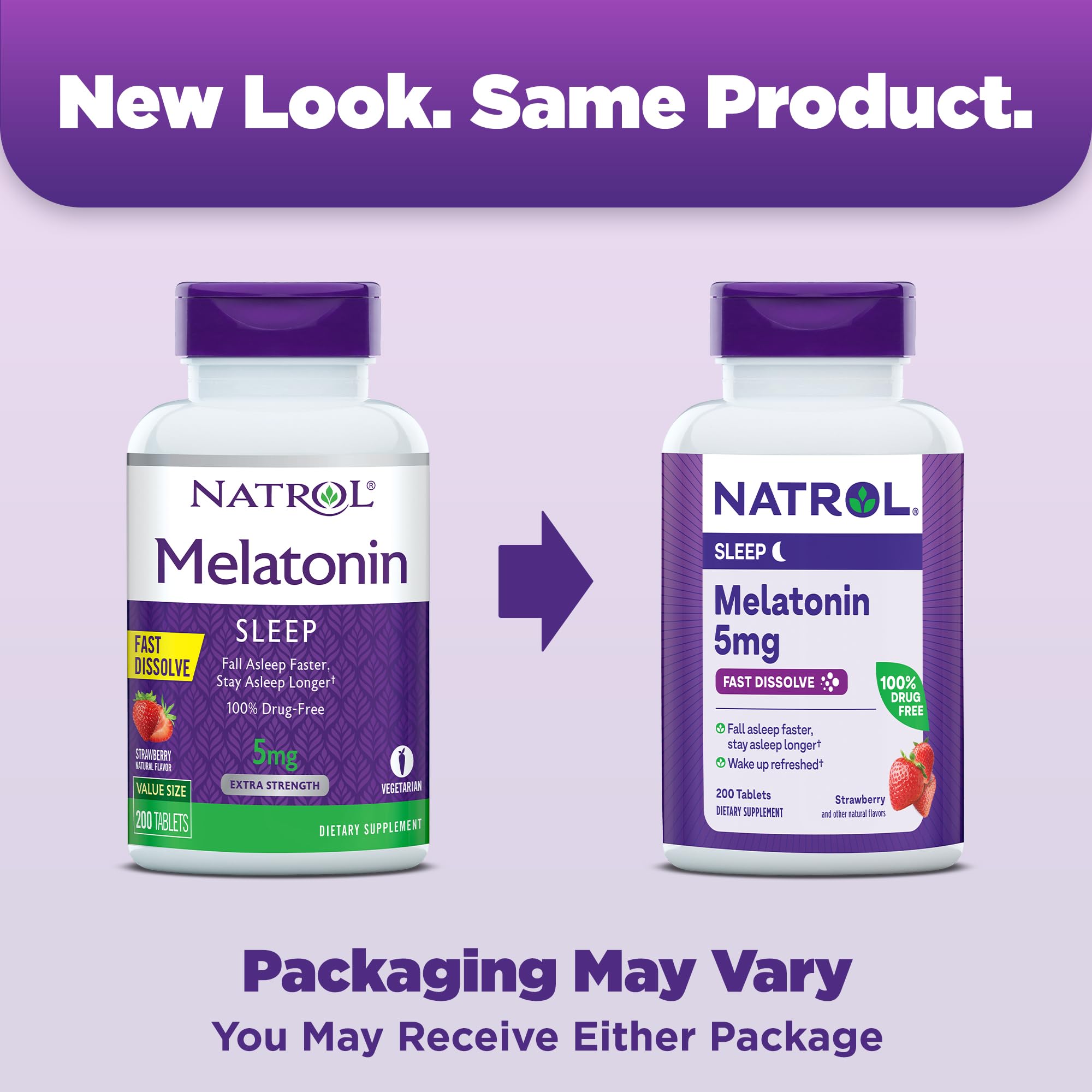 Foto 3 pulgar | Sleep Aid Natrol Sleep Melatonina 5 mg 200 Comprimidos - Venta Internacional