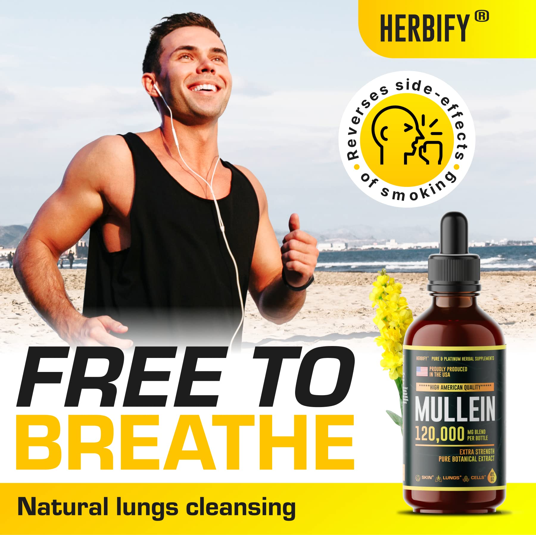 Foto 4 pulgar | Suplemento Herbify Mullein Drops p 120 ml - Venta Internacional