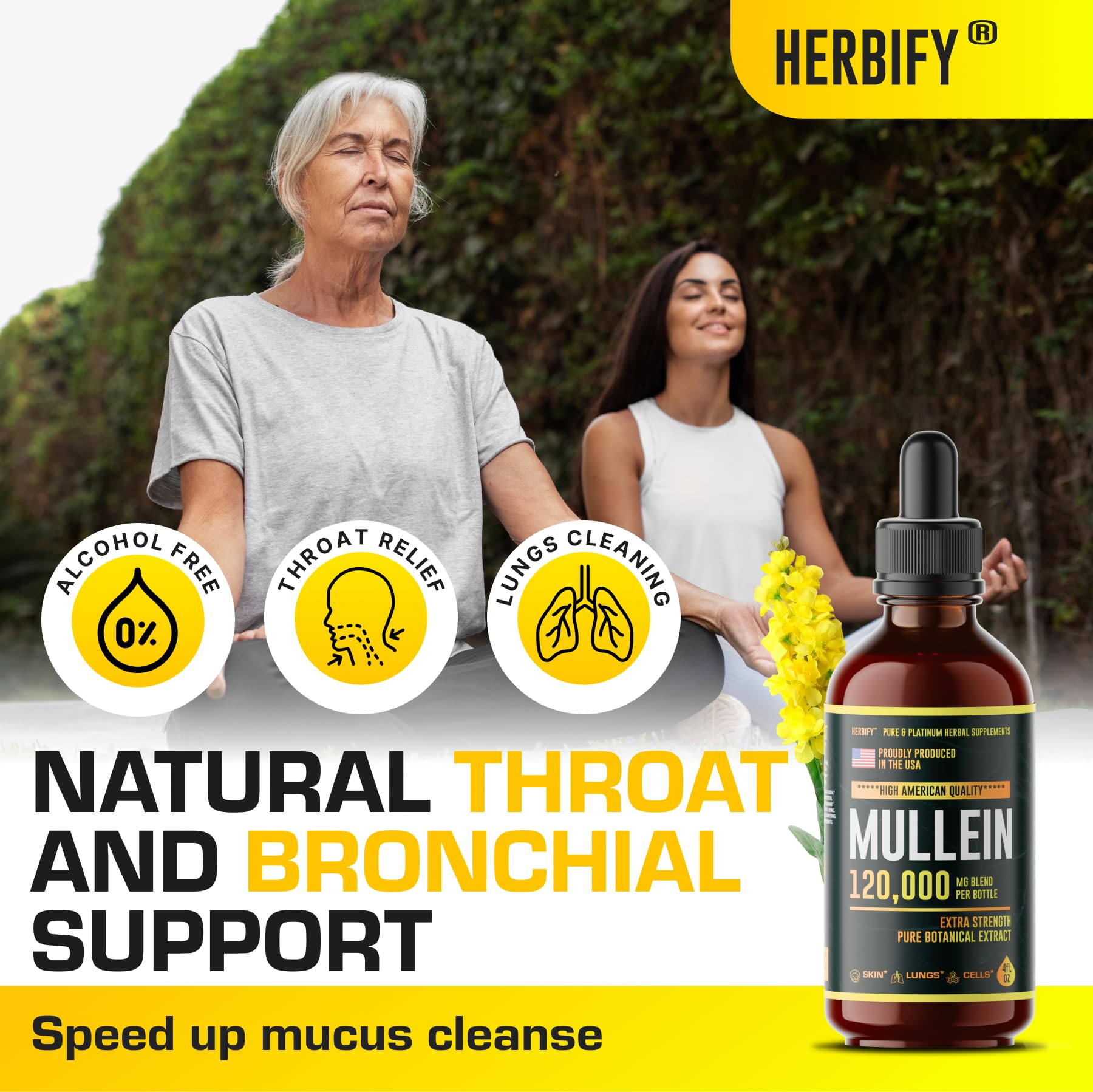 Foto 6 pulgar | Suplemento Herbify Mullein Drops p 120 ml - Venta Internacional