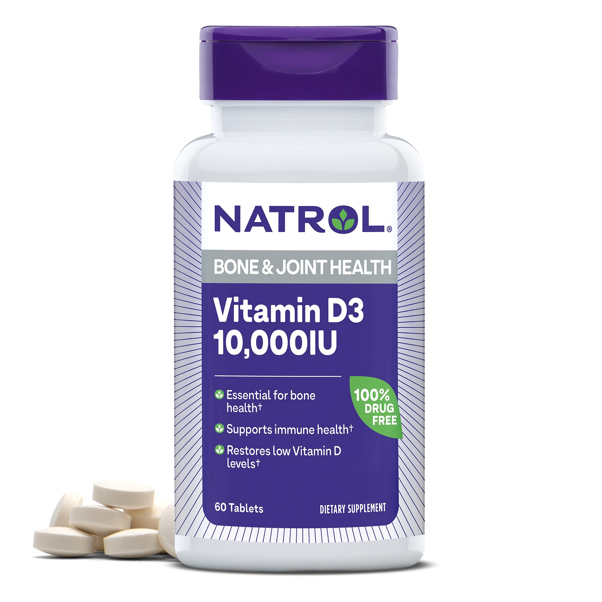 Foto 2 pulgar | Suplemento Natrol de Vitamina D3 10,000 Ui 60 Tabletas - Venta Internacional