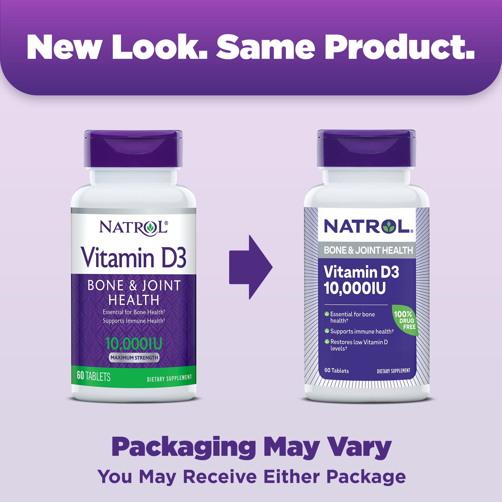 Foto 3 pulgar | Suplemento Natrol de Vitamina D3 10,000 Ui 60 Tabletas - Venta Internacional