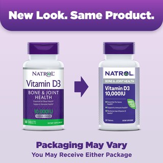 Foto 2 | Suplemento Natrol de Vitamina D3 10,000 Ui 60 Tabletas - Venta Internacional