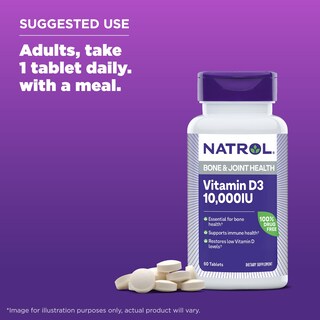Foto 6 | Suplemento Natrol de Vitamina D3 10,000 Ui 60 Tabletas - Venta Internacional