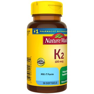 Foto 7 | Suplementos de Vitamina K2 Nature Made 100 mcg 30 Cápsulas Blandas - Venta Internacional
