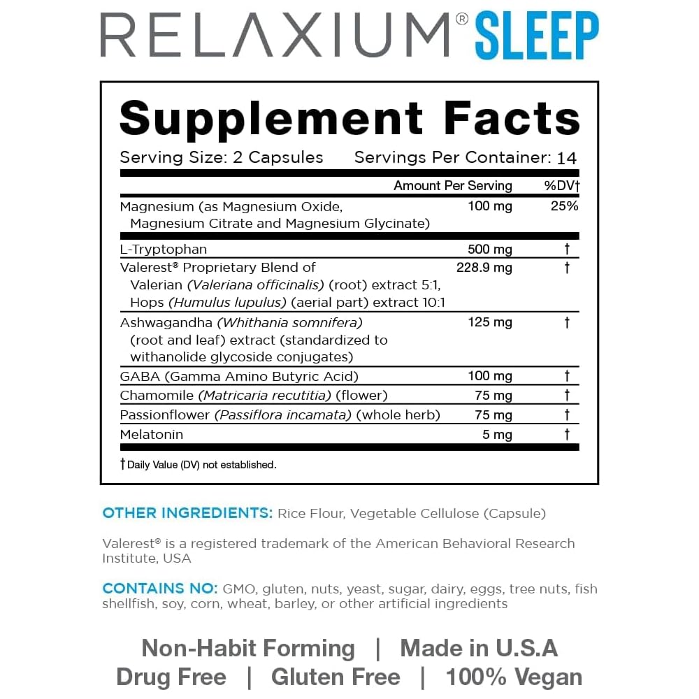 Foto 3 pulgar | Melatonina y Magnesio Gaba Sleep Aid Relaxium - Venta Internacional