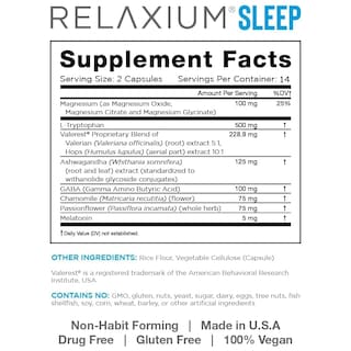 Foto 2 | Melatonina y Magnesio Gaba Sleep Aid Relaxium - Venta Internacional
