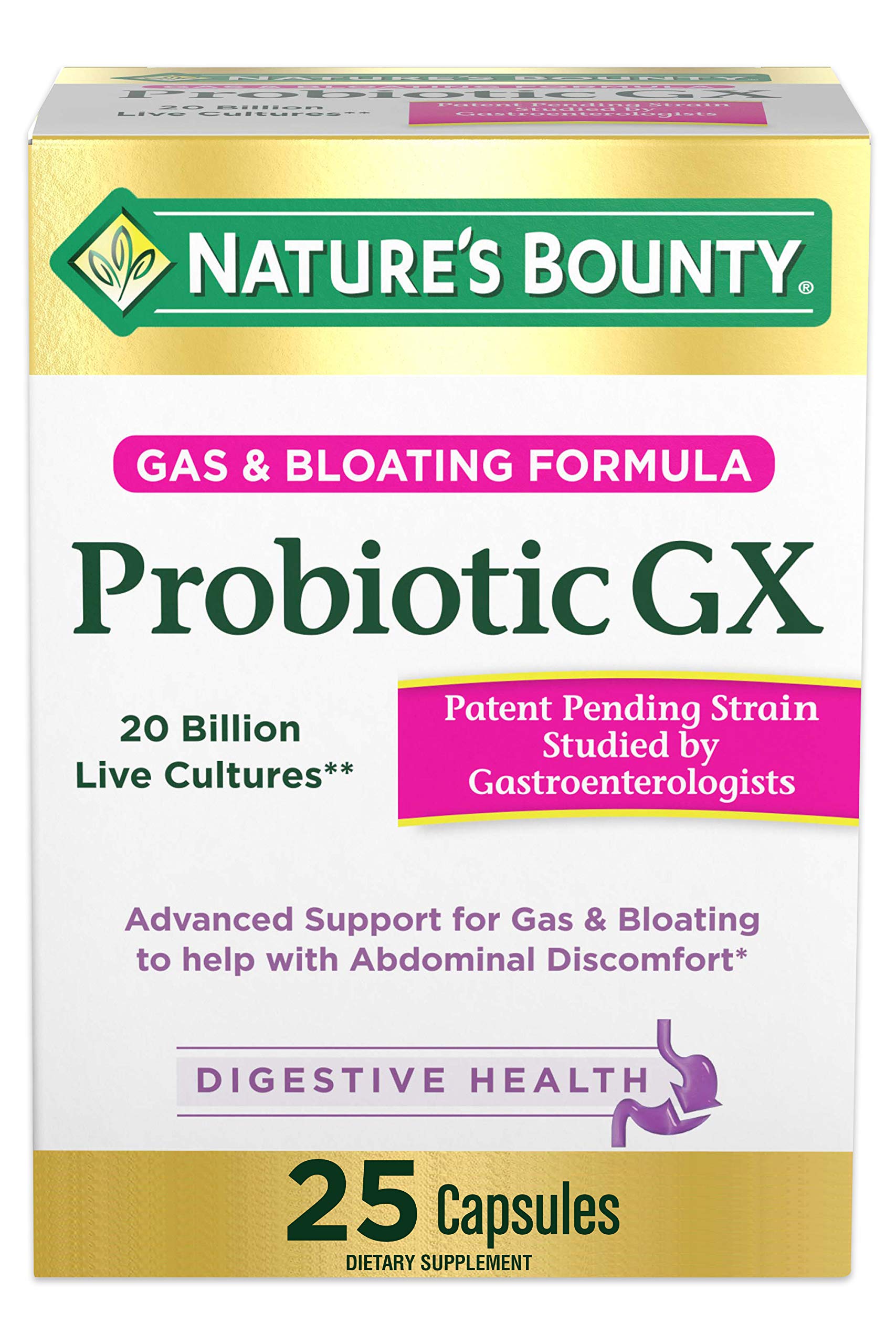Foto 2 pulgar | Suplemento Probiótico Para La Salud Digestiva De Nature's Bounty, 25 Cápsulas - Venta Internacional
