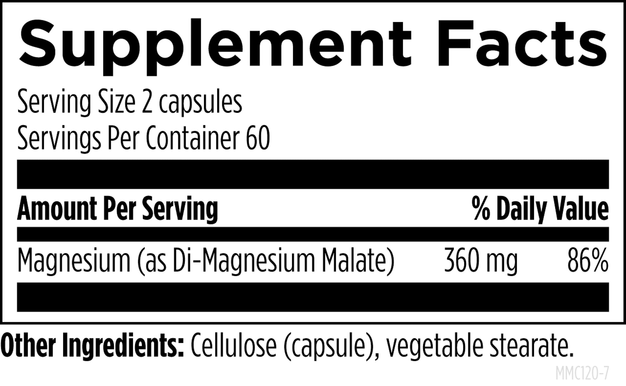 Foto 4 pulgar | Suplementos Designs for Health Malato de Magnesio 360 mg - Venta Internacional