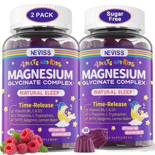 Foto 1 | Suplemento Neviss Glicinato De Magnesio 2 Piezas de 60 Gomitas-Venta Internacional